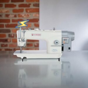 Máquina plana mecatrónica SINGER 114G-30 y 141G-20 con motor servo, costura recta de alta velocidad y sistema de ahorro energético, ideal para confección industrial.