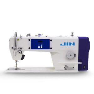 Máquina plana mecatrónica JIN L-1 con motor integrado y panel digital, ideal para confección textil de alta eficiencia