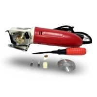 Cortadora circular RC-50 tipo banano de 2", ideal para confección precisa. Compacta, ergonómica y potente. Corta hasta 15 capas de tela.