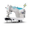 Máquina plana mecatrónica liviana JACK F5 con motor servo y funciones automáticas, ideal para costura profesional en telas delgadas y medianas
