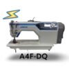 Máquina plana electrónica Jack A4F-DQ-7 con 4 funciones automáticas para costura industrial de alta velocidad y precisión