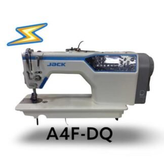 Máquina plana electrónica Jack A4F-DQ-7 con 4 funciones automáticas para costura industrial de alta velocidad y precisión