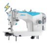 Máquina plana mecatrónica pesada JACK F5-H con motor servo y funciones automáticas, ideal para costura industrial en materiales gruesos