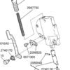 Tornillo 209638 para ajuste de prensatela en fileteadora Pegasus, repuesto industrial de presión para máquinas de coser.