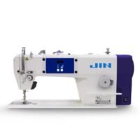 Máquina plana mecatrónica JIN L-1 con motor integrado y panel digital, ideal para confección textil de alta eficiencia