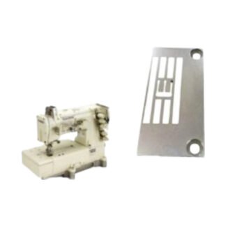 Planchuela collarín 14-819 para máquina Kansai 56, repuesto metálico resistente para costuras rectas en cuellos, puños y ribetes.