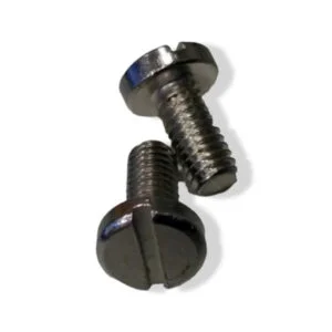 Tornillo 190(A) para prensatelas de máquina plana, repuesto metálico que asegura un ajuste firme durante la costura.