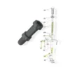 Tornillo presión AOP7-10 para prensatela plana de máquina Jack, repuesto metálico para ajuste firme y preciso.