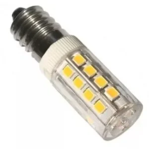 Imagen del Bombillo LED E14-2835-32LED, mostrando su diseño compacto y elegante, con base E14, ideal para ofrecer una iluminación uniforme y eficiente en entornos residenciales y comerciales.