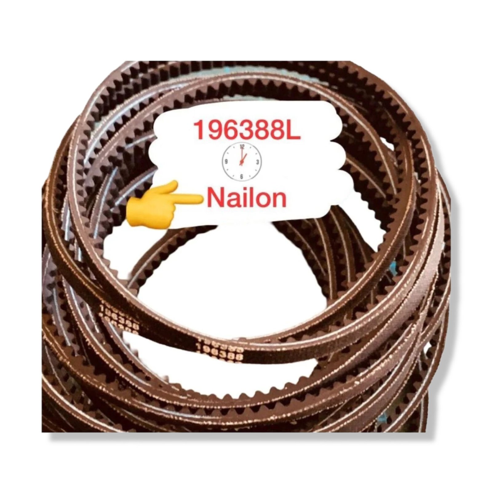 Imagen que muestra la Banda de Nylon para Mini Motor ZZ 196388L, evidenciando su construcción robusta y flexible. La correa, fabricada en nylon de alta calidad, se ajusta perfectamente al mini motor para asegurar una transmisión de potencia precisa y duradera en aplicaciones industriales, de automatización y robótica.