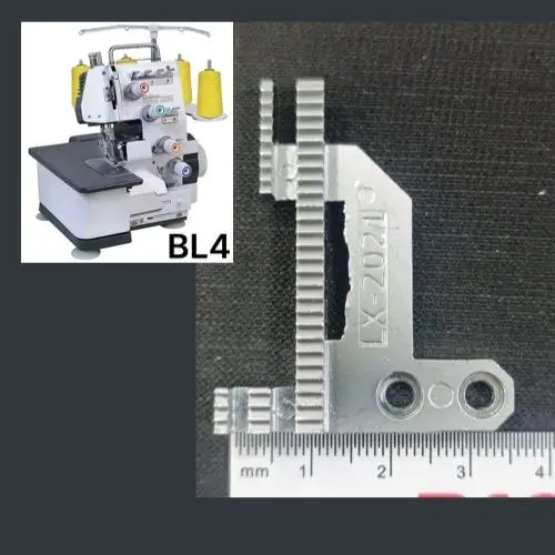 Diente de arrastre LX-2021 para máquina fileteadora BL4-34, repuesto de alta resistencia para avance de telas.
