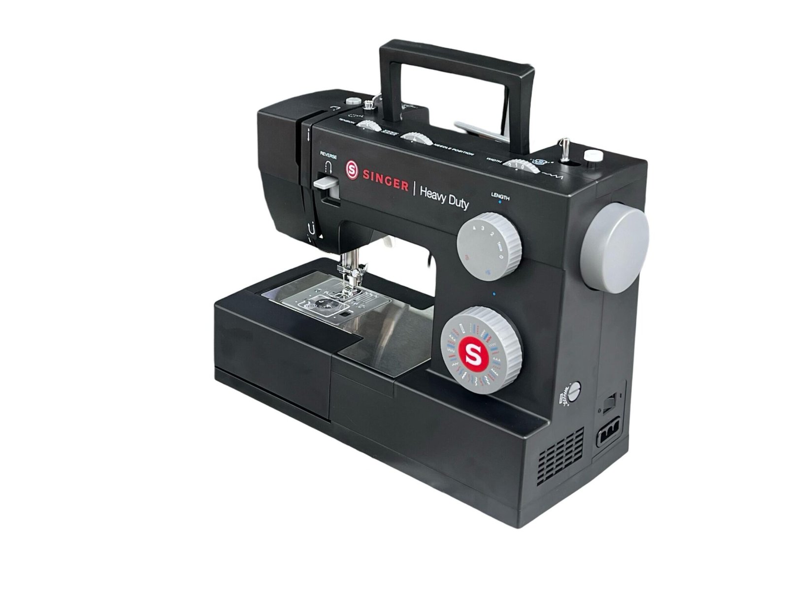 Máquina de coser Singer 4432 negra semi industrial, potente y precisa, ideal para trabajos exigentes y costura continua