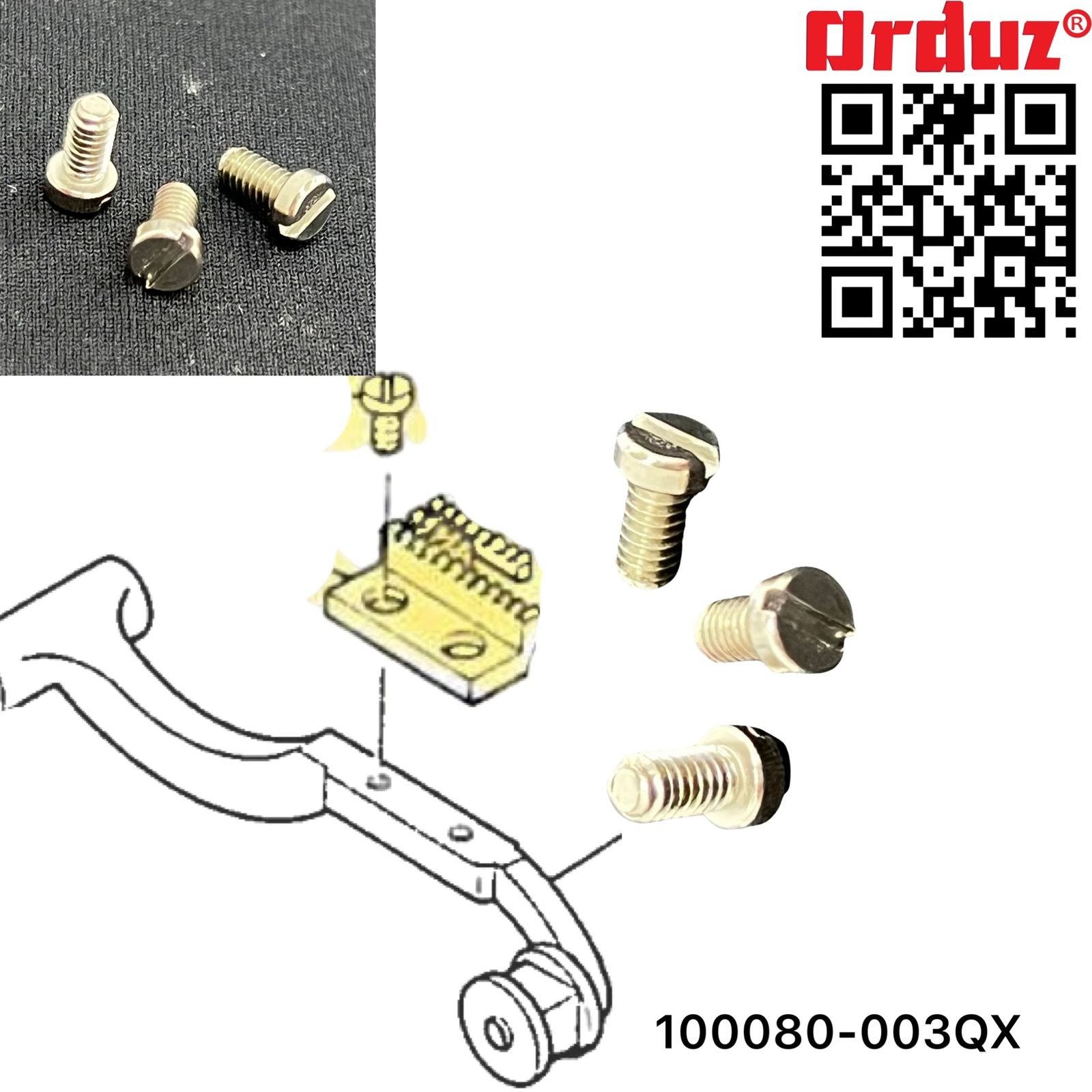 100080-003QX TORNILLO DE DIENTE DE PLANA