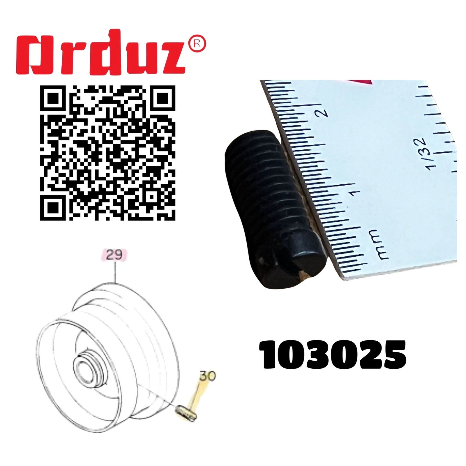 103025 TORNILLO LARGO DE VOLANTE REPUESTO