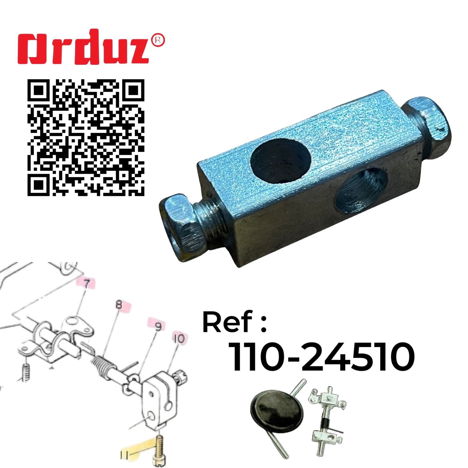 110-24510 SOPORTE DE RODILLERA PLANA REPUESTOS