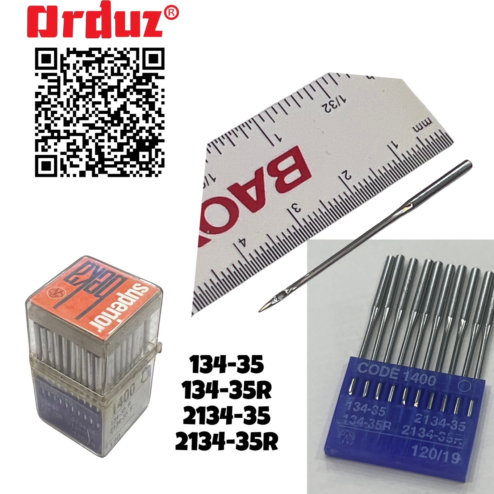 134X35R 2134-35R AGUJA MAQUINA DE COSER RIBETEADORA AGUJA LARGA