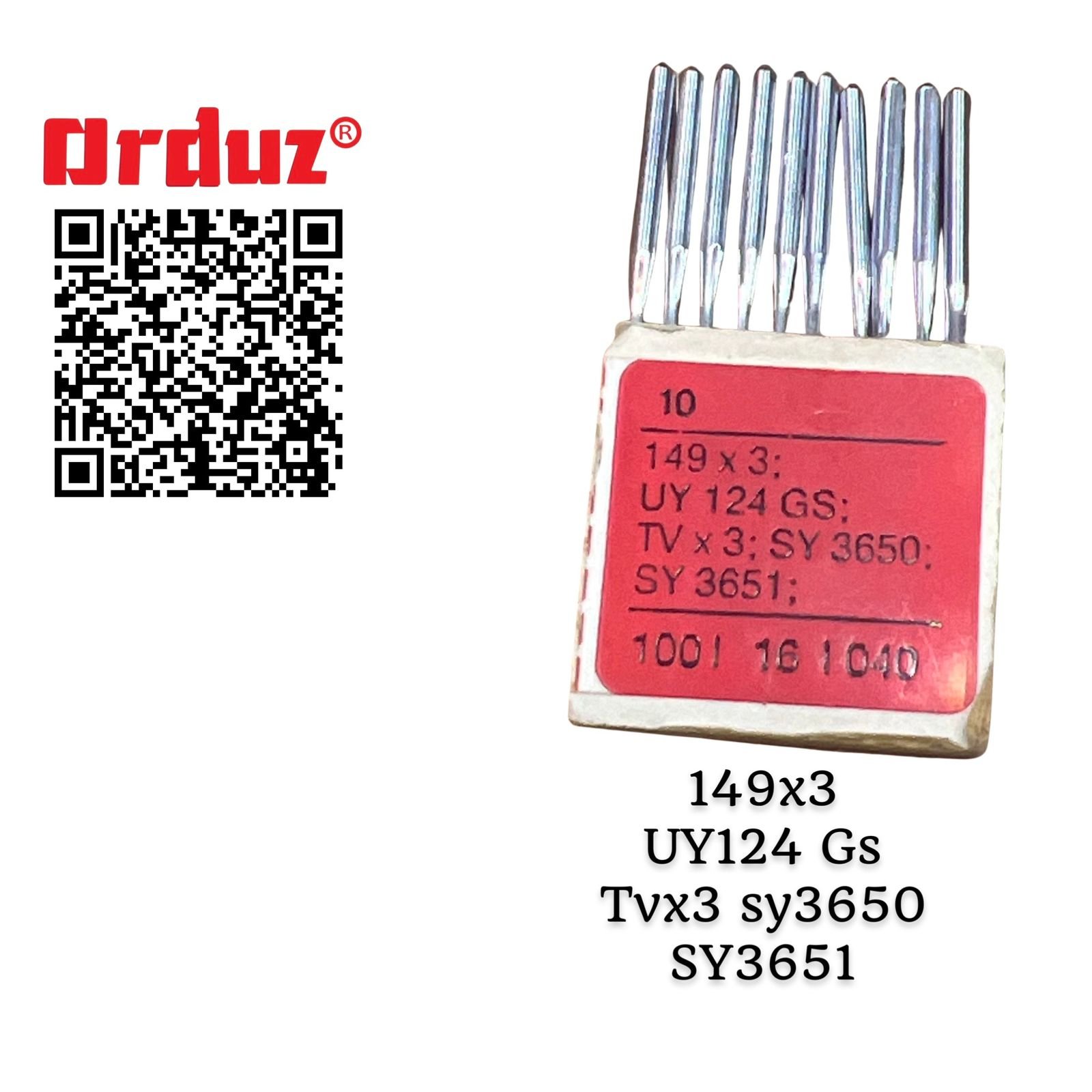 149x3 UY124 Gs Tvx3 sy3650 SY3651 AGUJA REPUESTOS