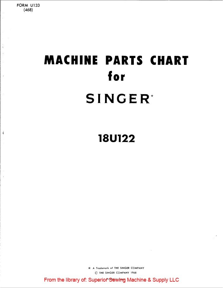 catalogo singer 18-122 maquina de codo