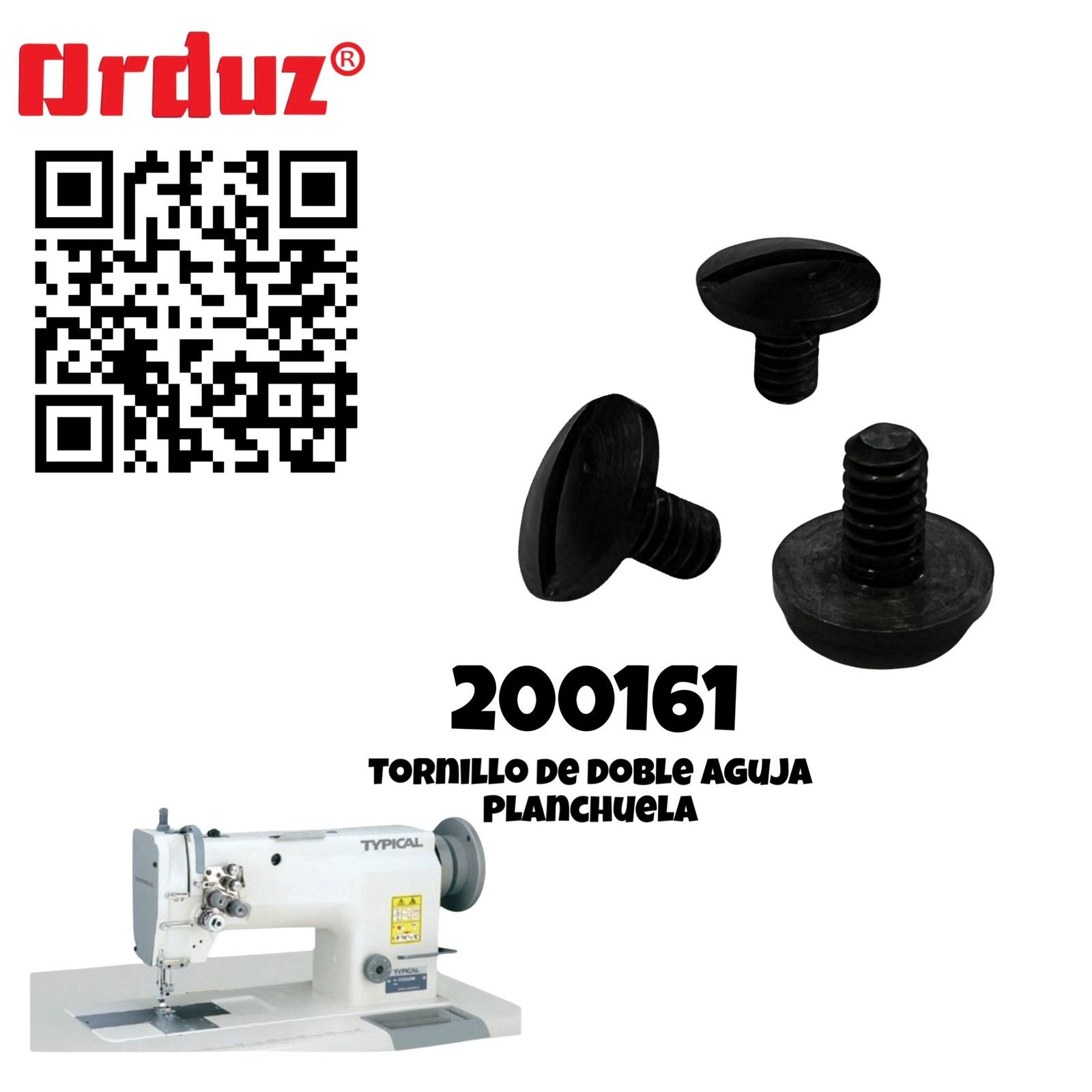 200161 TORNILLO DOS AGUJAS TRASERO PLANCHUELA