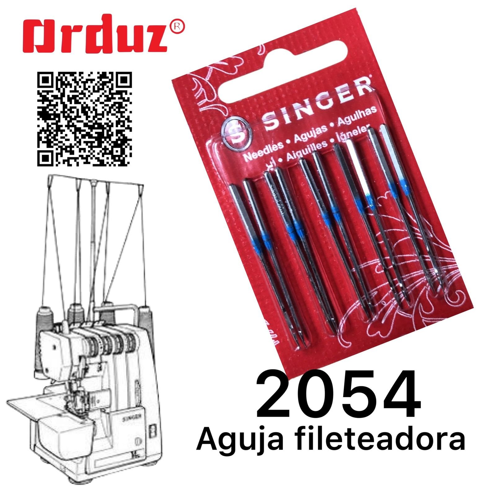 2054 AGUJAN DE FILETEADORA SINGER FAMILIAR REPUESTOS - Imagen 4