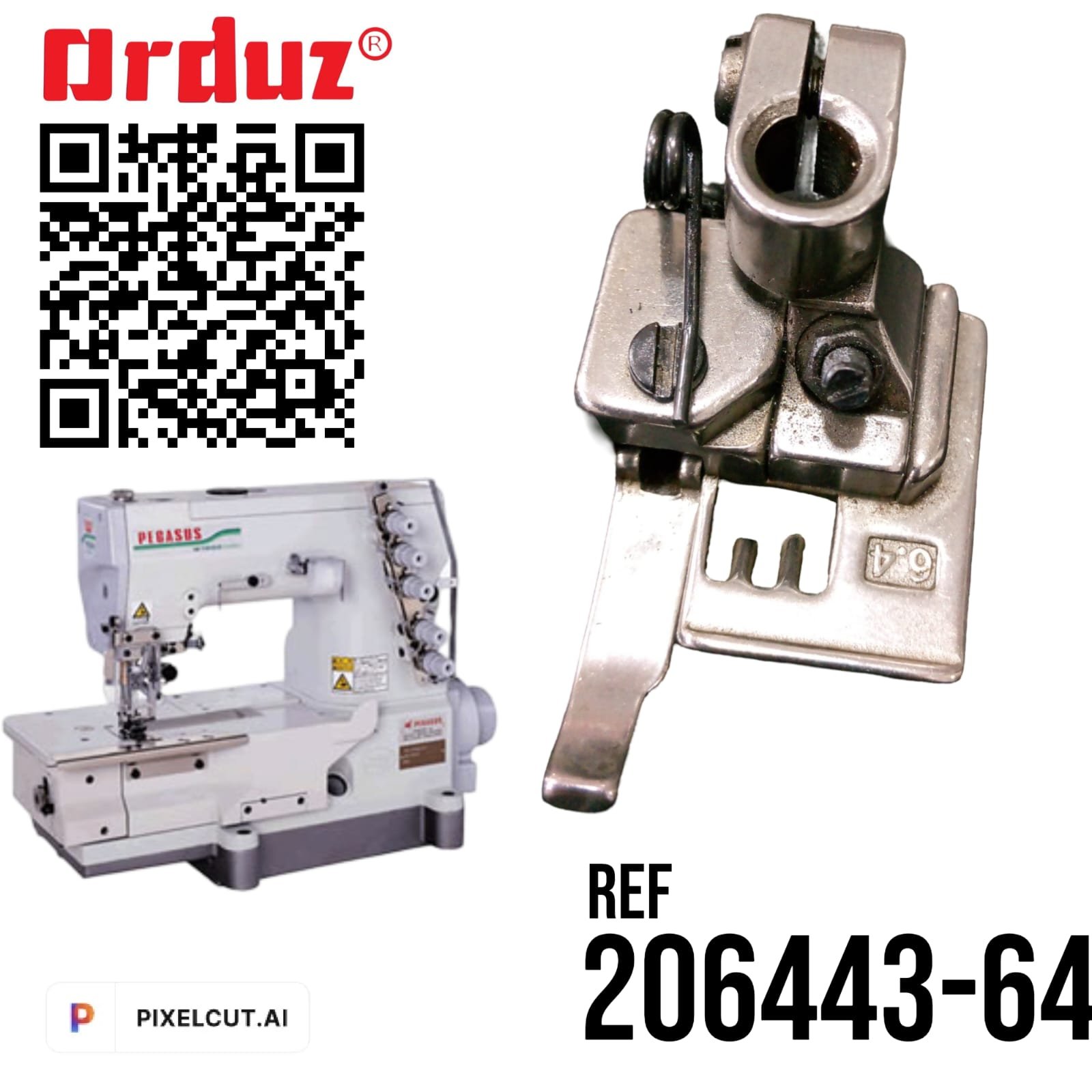 206443-64PRENSATELA L PARA COLLARIN A 6,4MM REPUESTOS