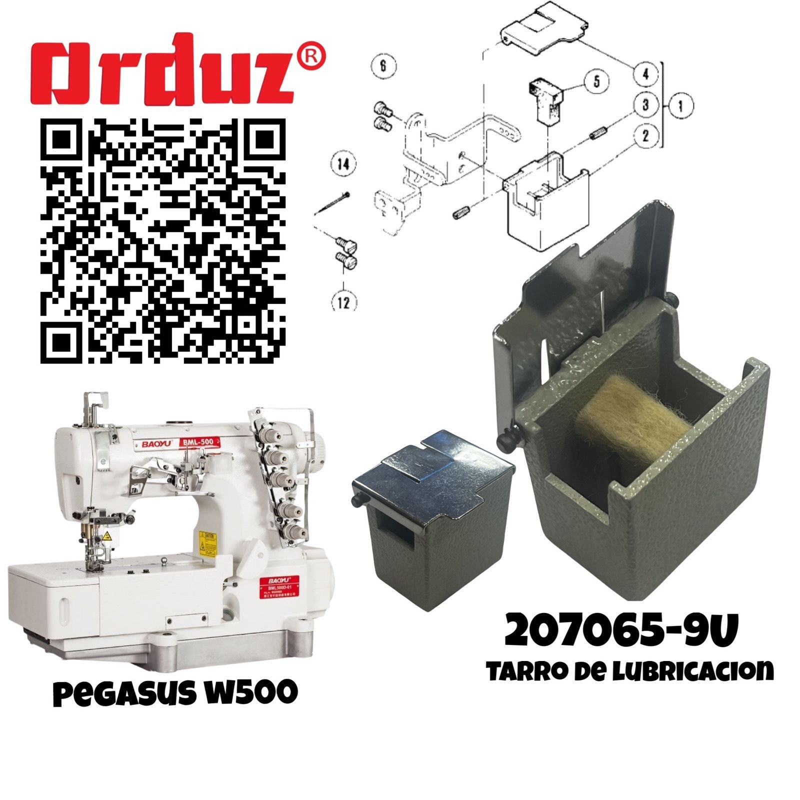 901138 207065 / 207065-9U TANQUE DE LUBRICACION PEGASUS W500