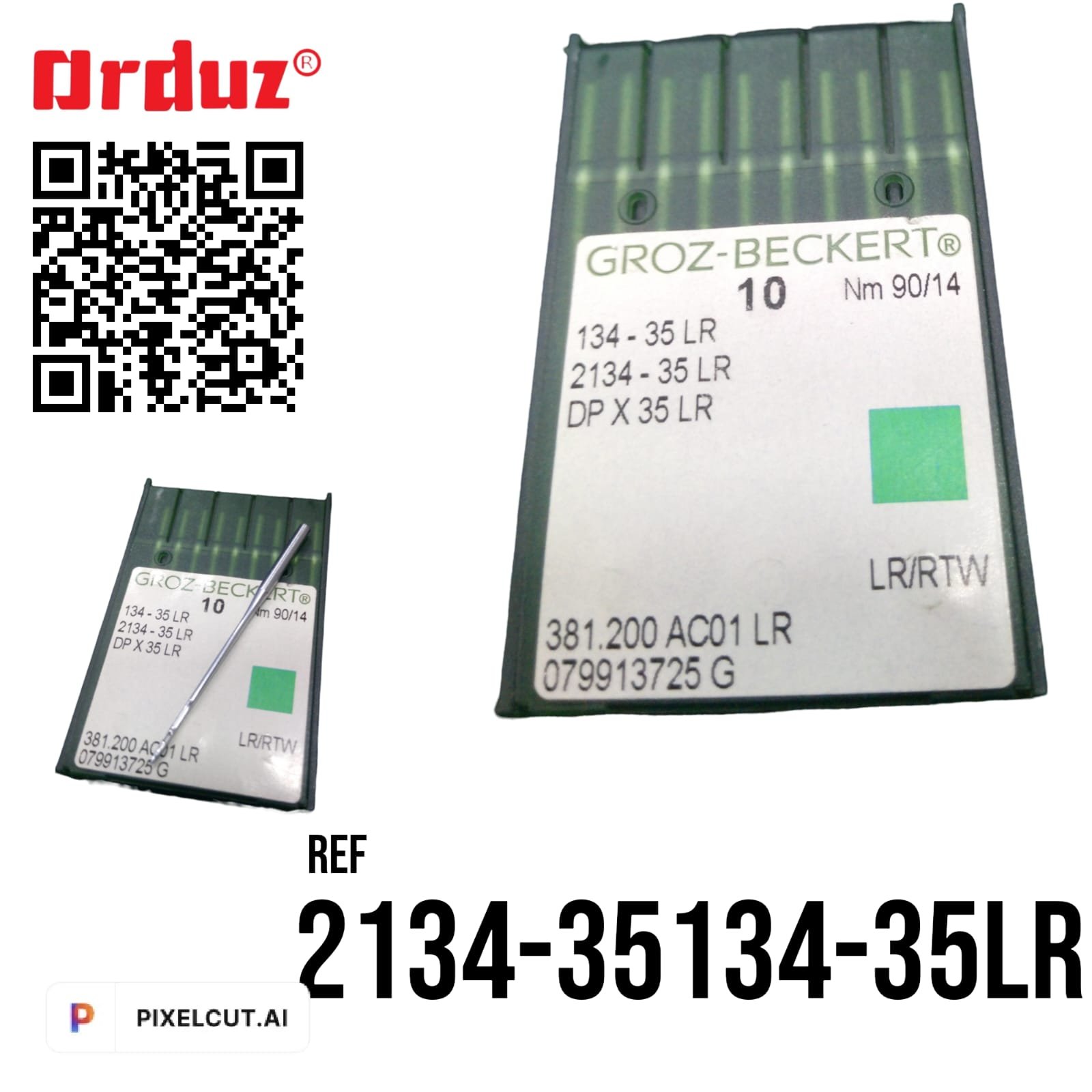 2134-35134-35LR AGUJA DOS FILOS LR GROZ BECKERT