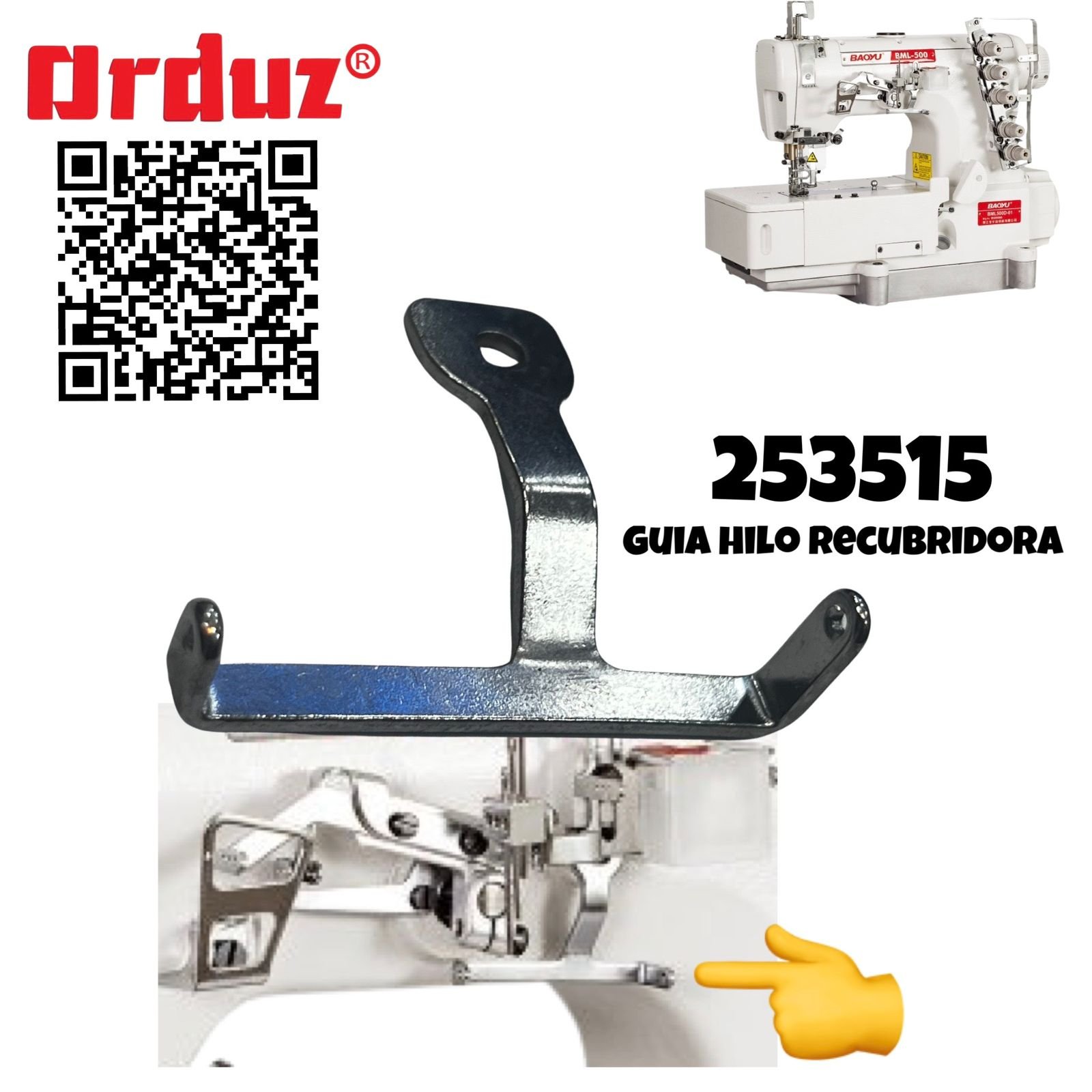 253515 GUIA HILO RECUBRIDORA PEGASUS COLLARIN 45137 W500