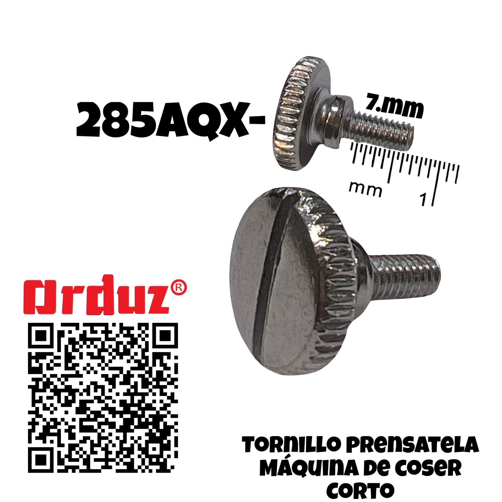 285AQX TORNILLO CORTO PRENSATELA MAQUINA DE COSER