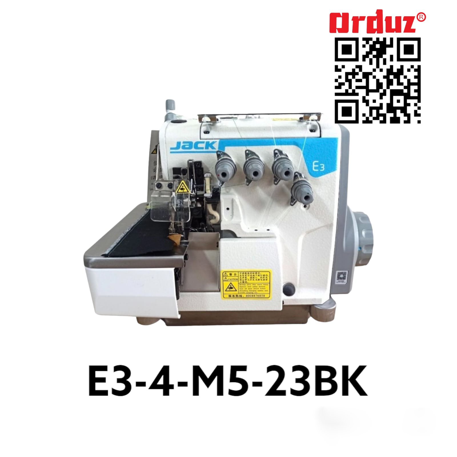 E3-4-M5-23BK FILETEADORA 4 HILOS MECATRONICA CON REMATE  JACK