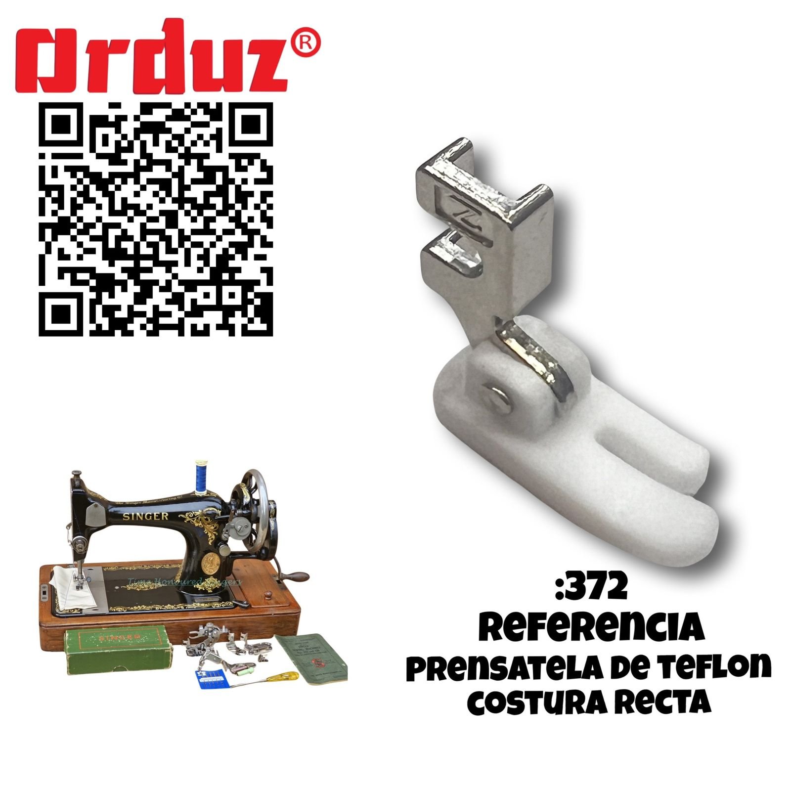 372 PRENSATELA COSTURA RECTA TEFLON FAMILIAR
