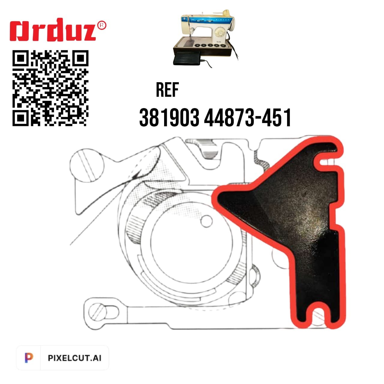 381903 44873-451SOPORTE DE CANASTILLA REPUESTOS