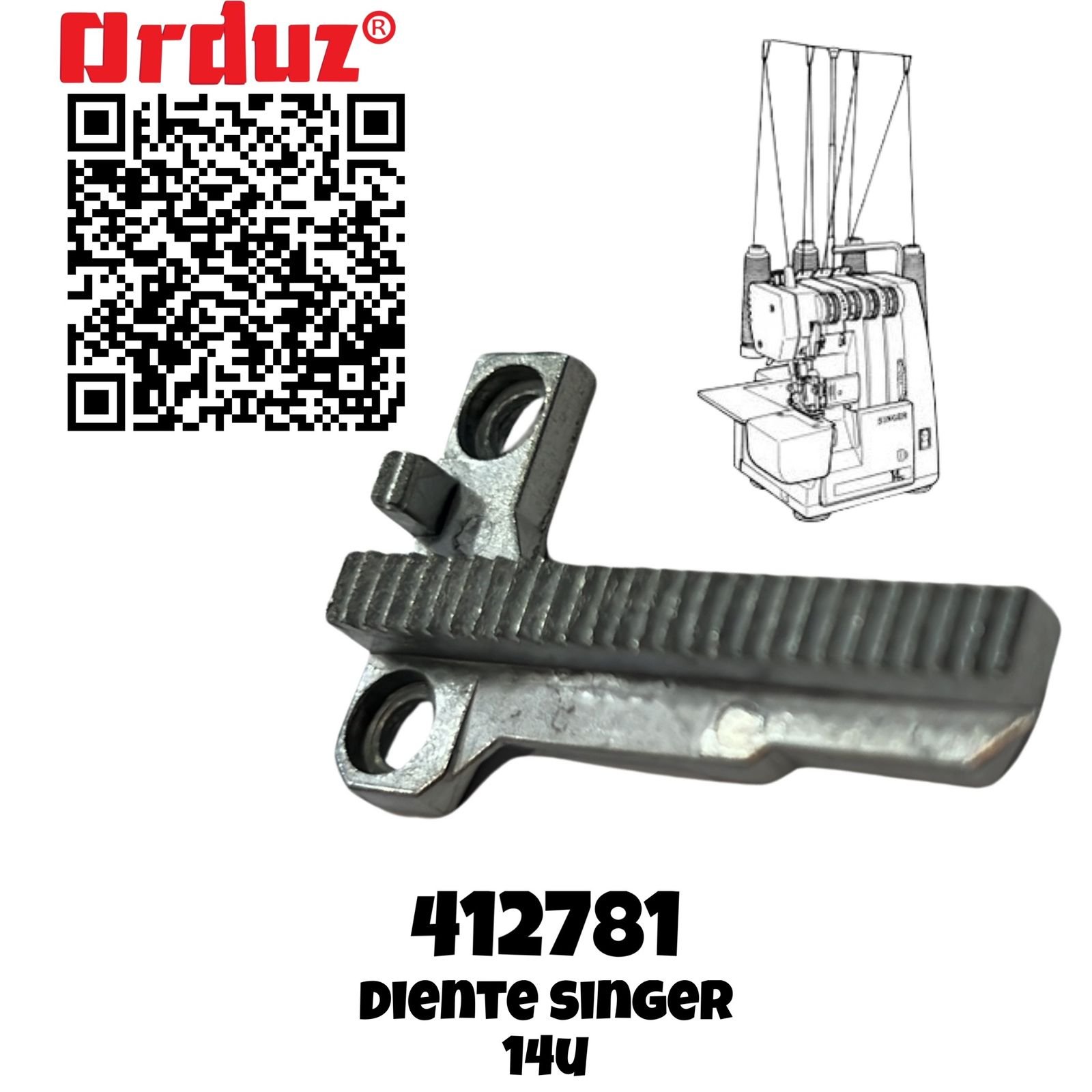 412781 DIENTE DE SINGER 14U DIENTE FILETEADOR SINGER