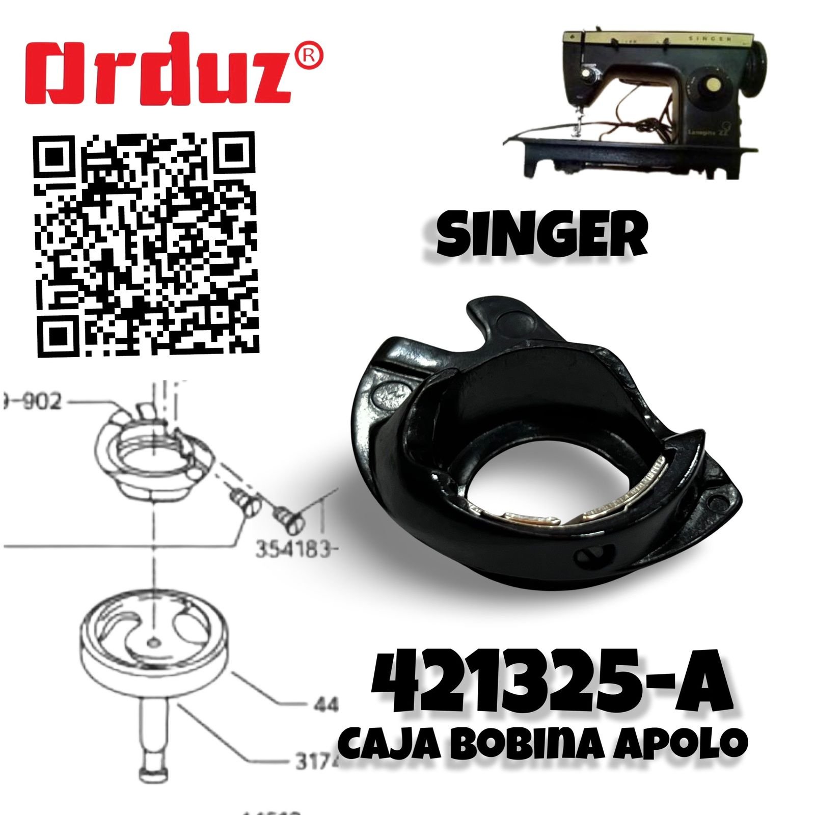421325-A CAJA BOBINA APOLO SINGER