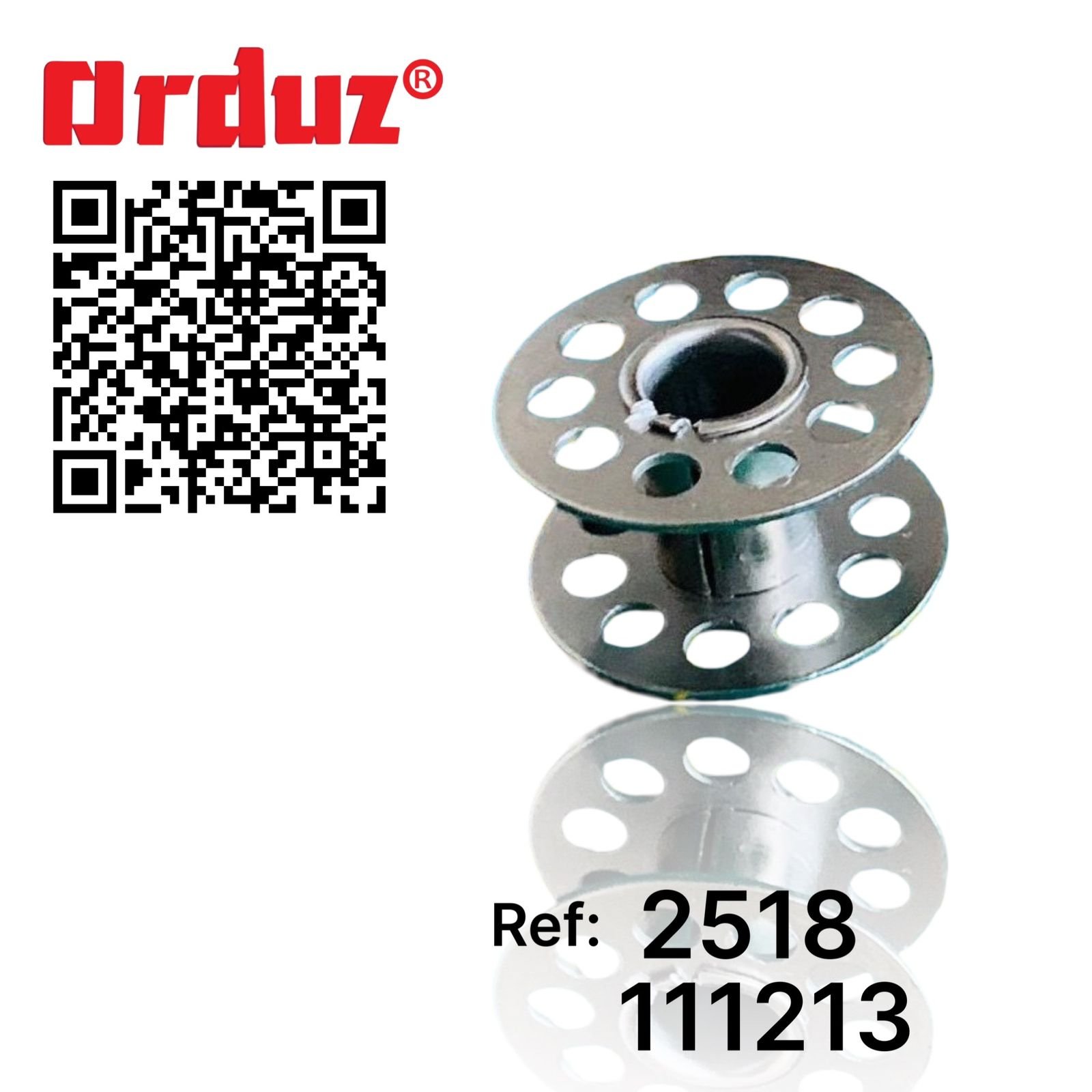 Carretel Metálico 2518 / 111213 con Huecos Clase 15 – Bobina Resistente para Máquinas de Coser Brother, Singer, Janome y más" - Imagen 3