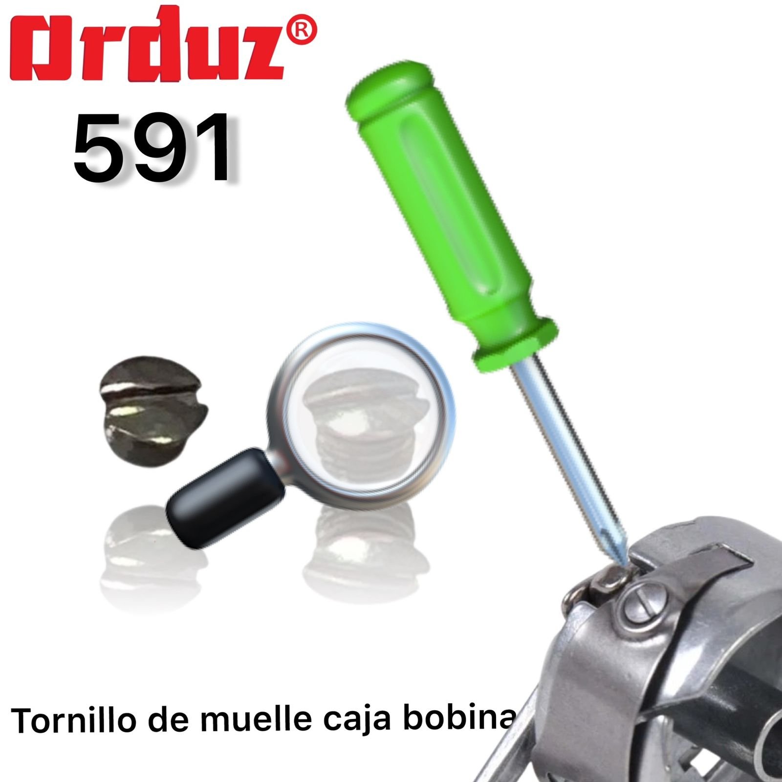 591MC TORNILLO MUELLE CAJA BOBIN DE PLANA