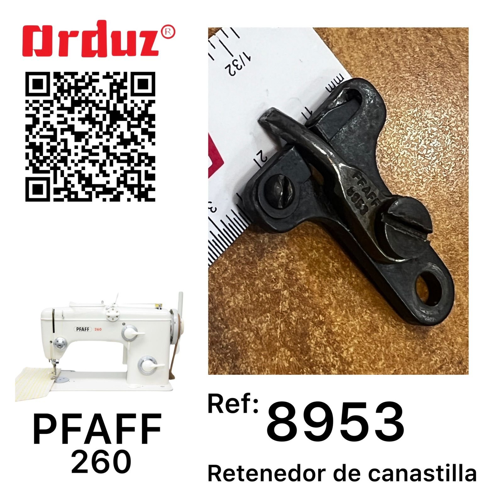 8953 RETENEDOR DE CANASTILLA PFAFF 260