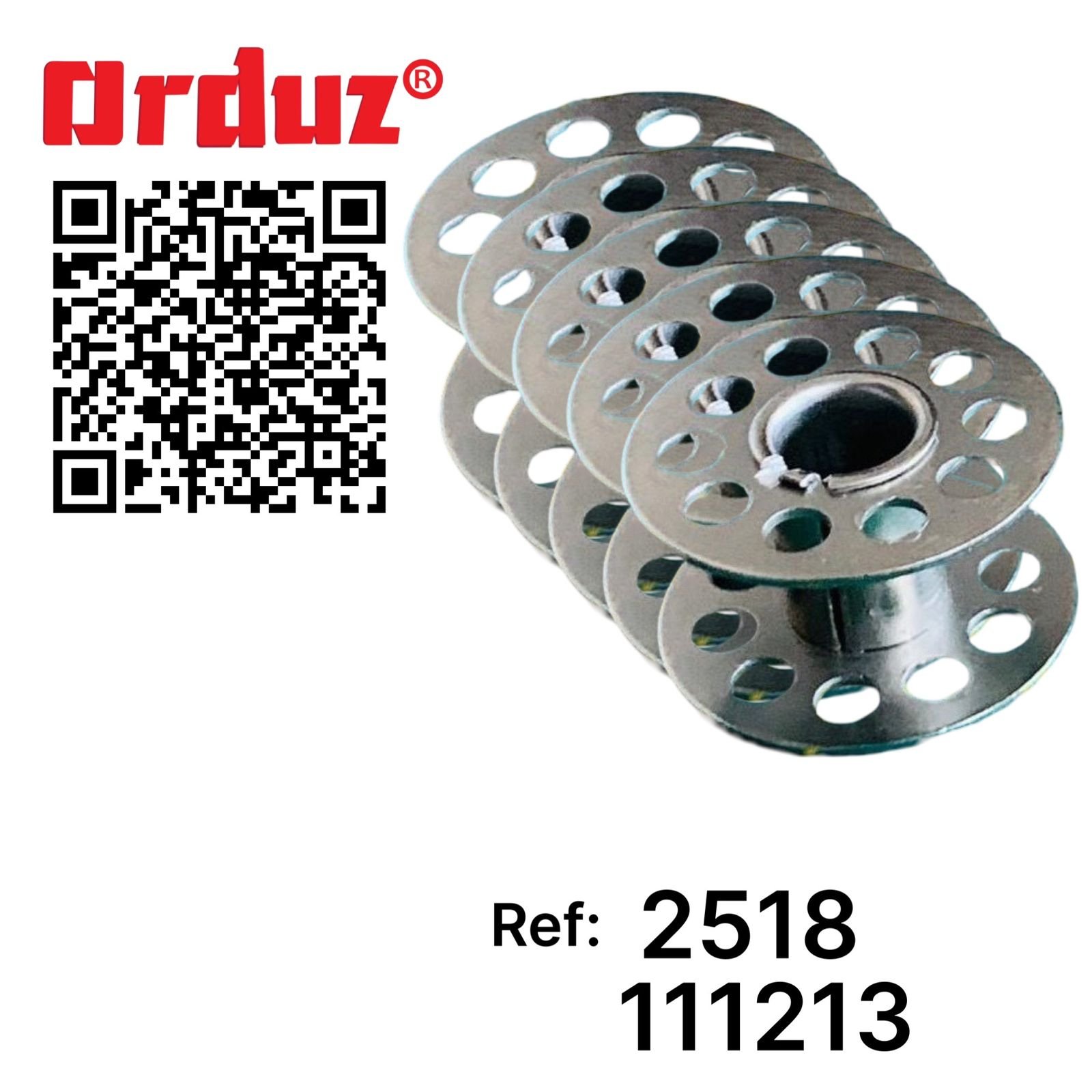 Carretel Metálico 2518 / 111213 con Huecos Clase 15 – Bobina Resistente para Máquinas de Coser Brother, Singer, Janome y más" - Imagen 2