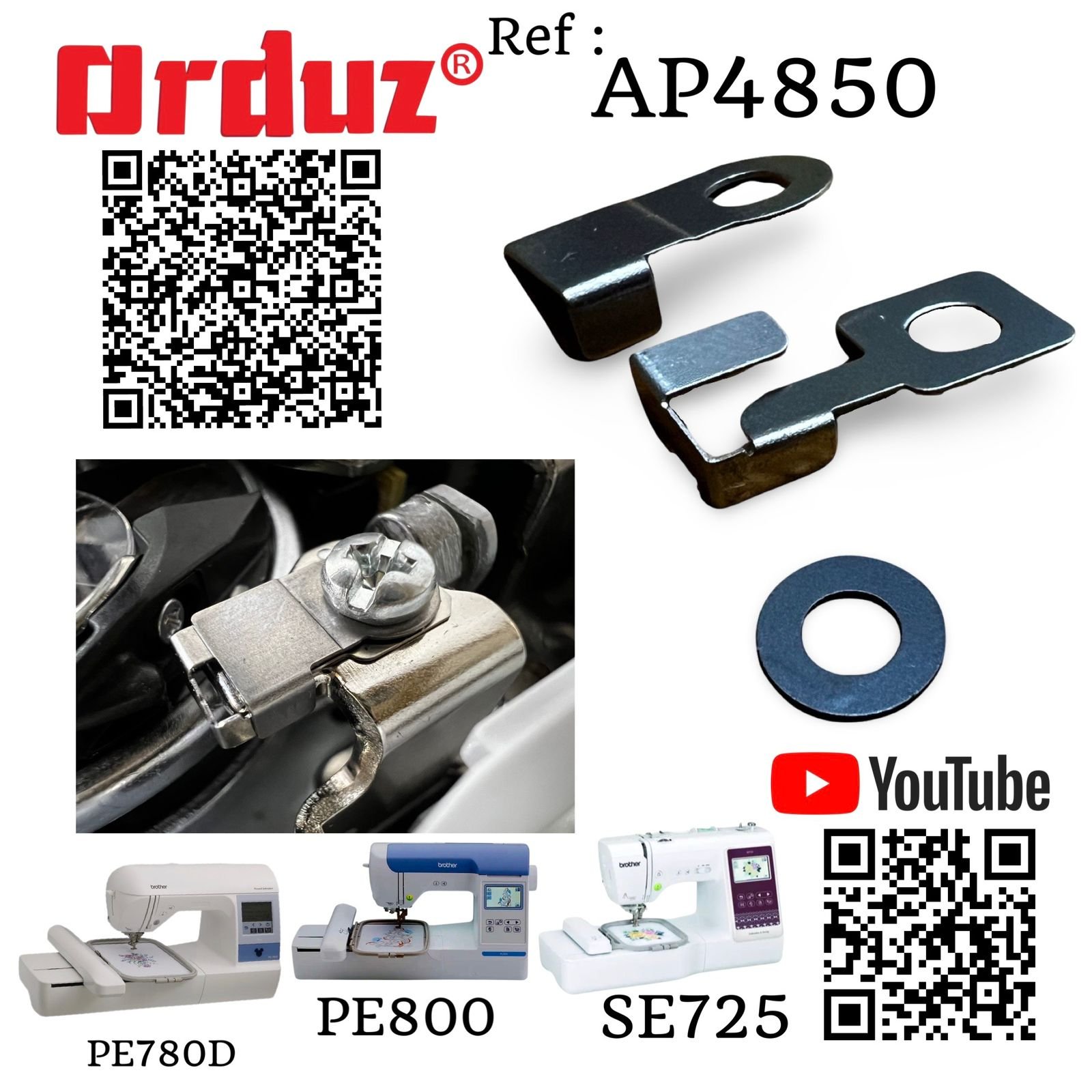 AP4850 MUELLE RETENEDOR CANASTILLA BROTHER PE780D