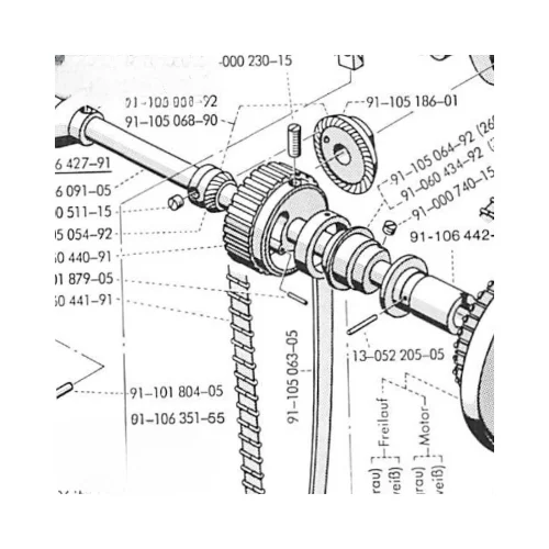 Correa 91-409-909-05 de 73 Eslabones para PFAFF 260 - Imagen 2