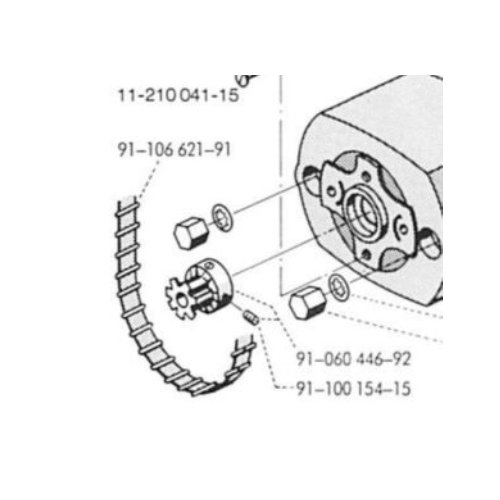 Correa de Motor 91-106621-91 para Pfaff 362 86 Eslabones