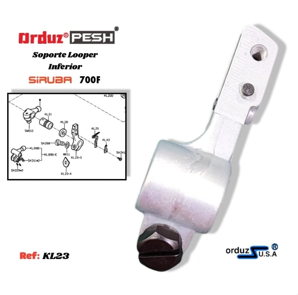 KL23 SOPORTE LOOPER INFERIOR SIRUBA 700F - Imagen 4