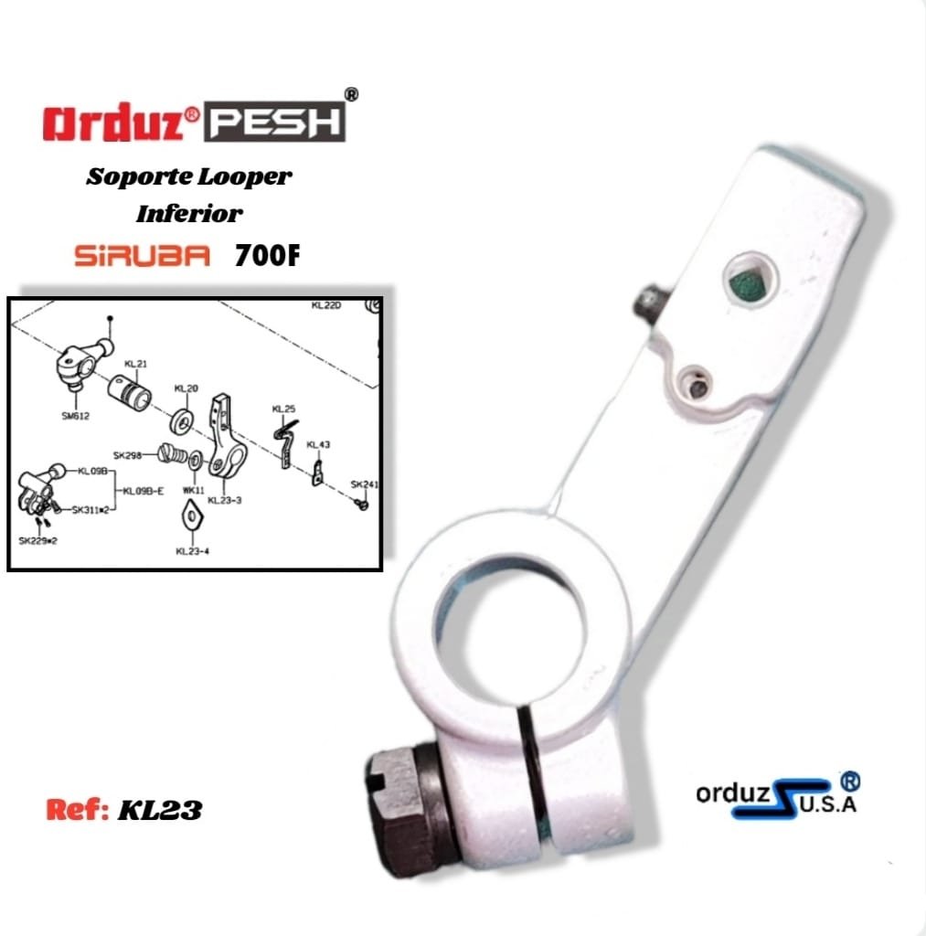 KL23 SOPORTE LOOPER INFERIOR SIRUBA 700F - Imagen 5