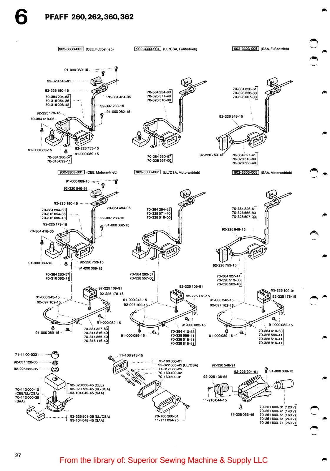 Catálogo de Partes para Máquina PFAFF 260 - Imagen 28