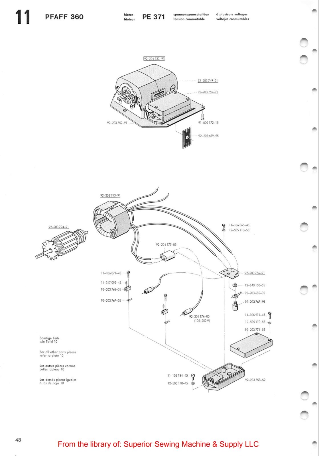 Catálogo de Partes para Máquina PFAFF 260 - Imagen 35