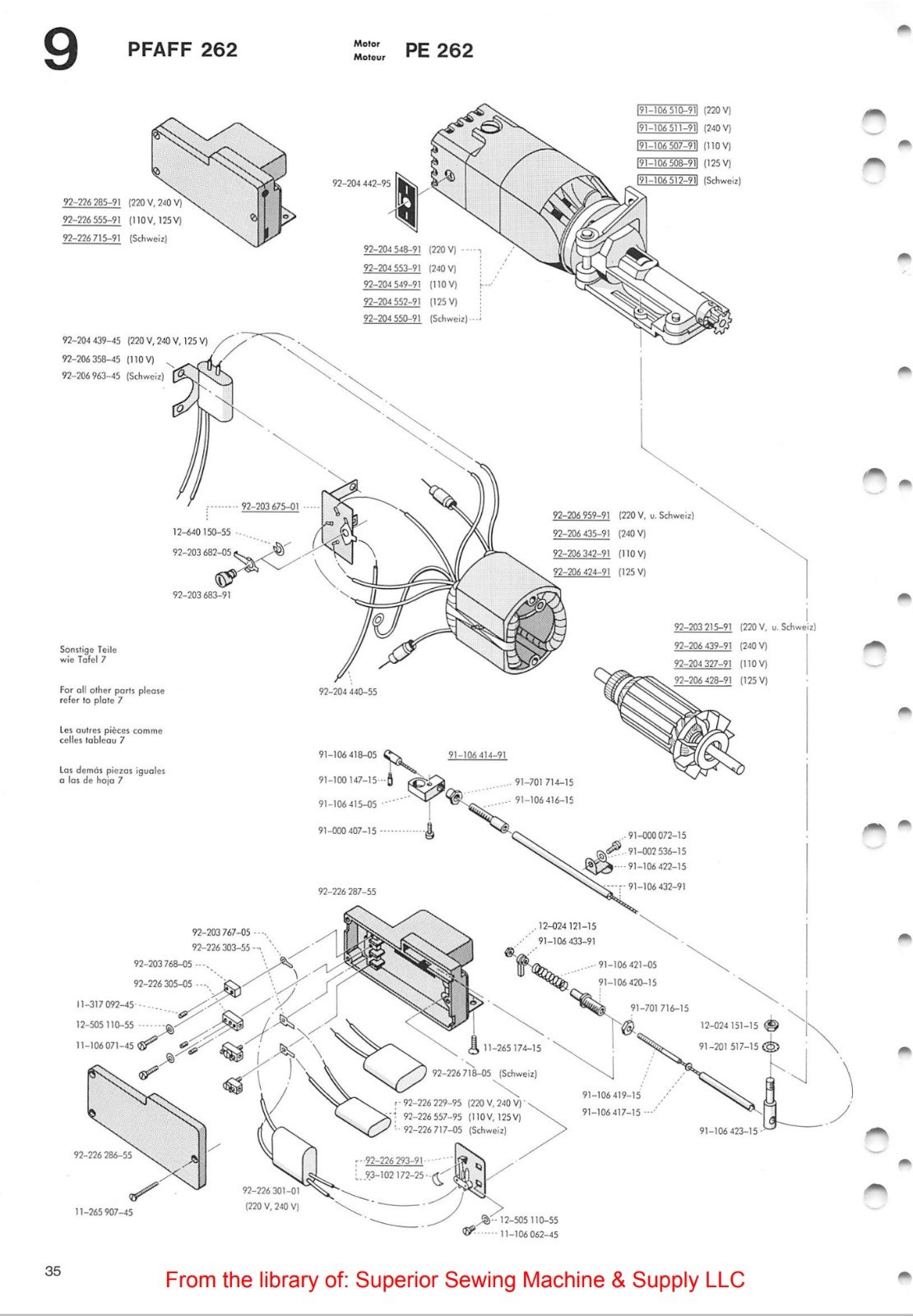 Catálogo de Partes para Máquina PFAFF 260 - Imagen 41