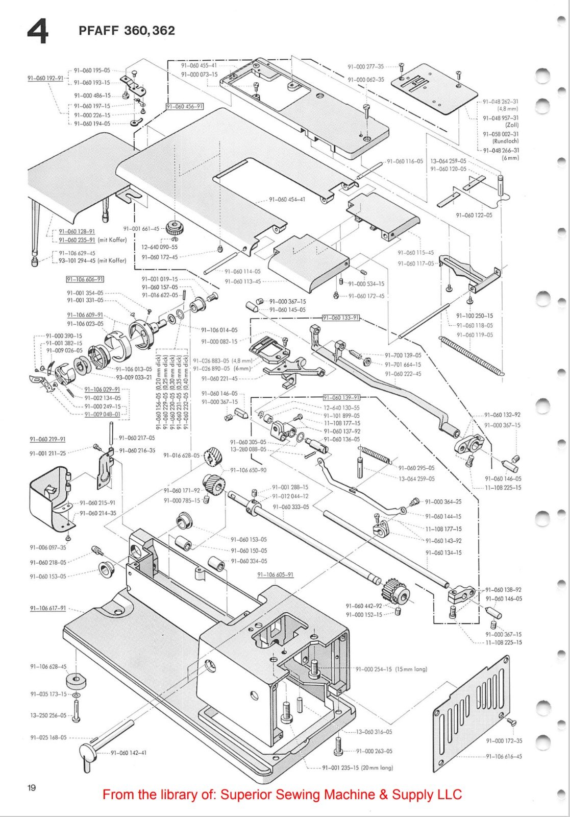 Catálogo de Partes para Máquina PFAFF 260 - Imagen 45