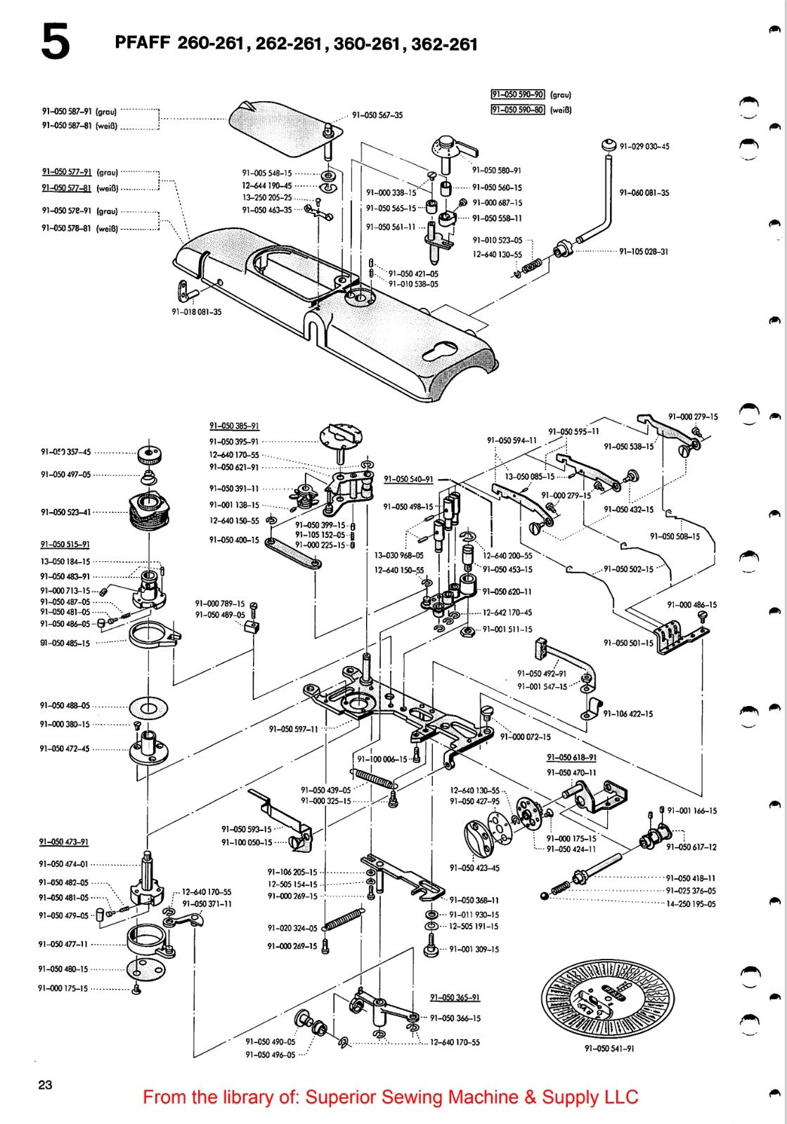 Catálogo de Partes para Máquina PFAFF 260 - Imagen 46