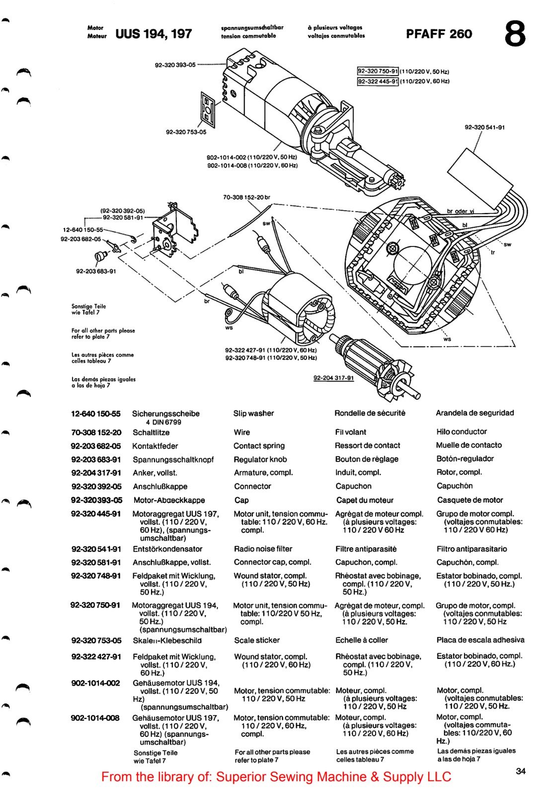 Catálogo de Partes para Máquina PFAFF 260 - Imagen 50