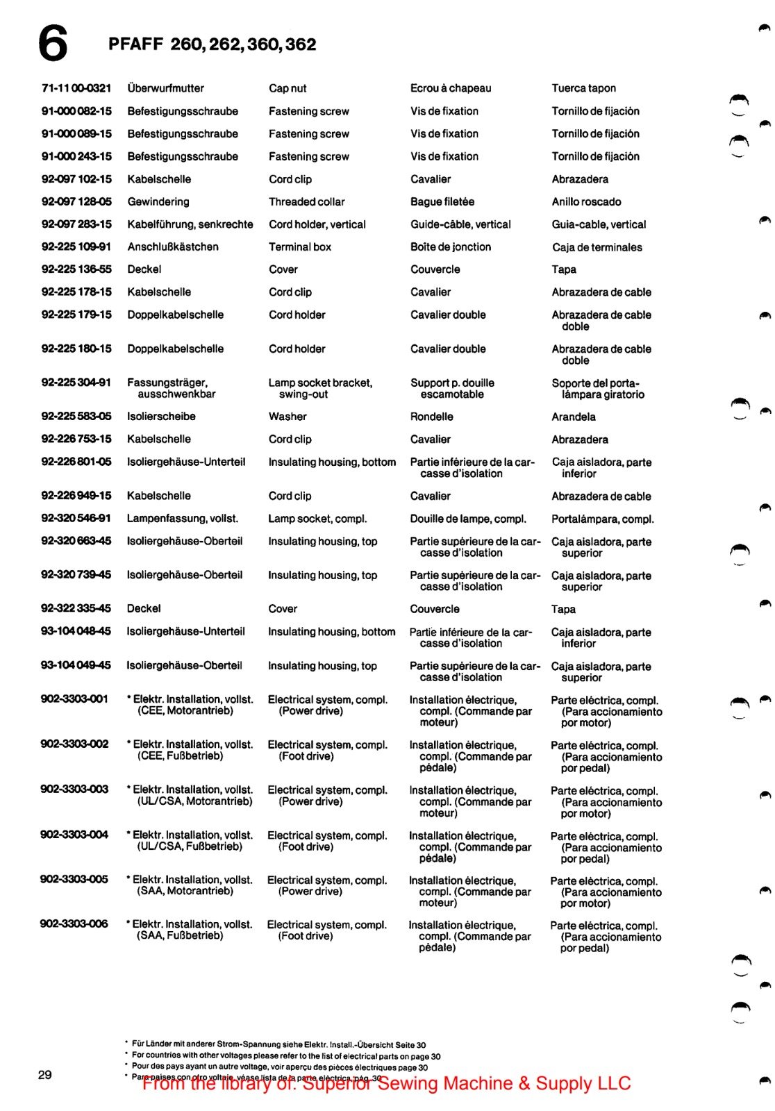 Catálogo de Partes para Máquina PFAFF 260 - Imagen 51